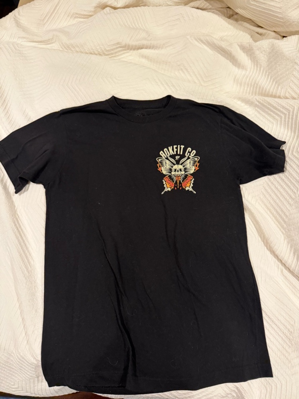 Rokfit Black Graphic Tee - 'Change Begins With Discomfort' Size M - Picture 2 of 3